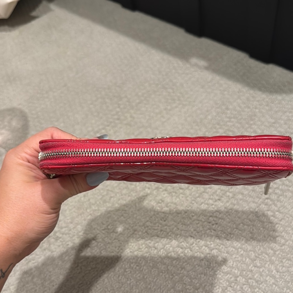 SOLD Chanel Red Quilted Matelasse Wallet - Picture 3 of 6